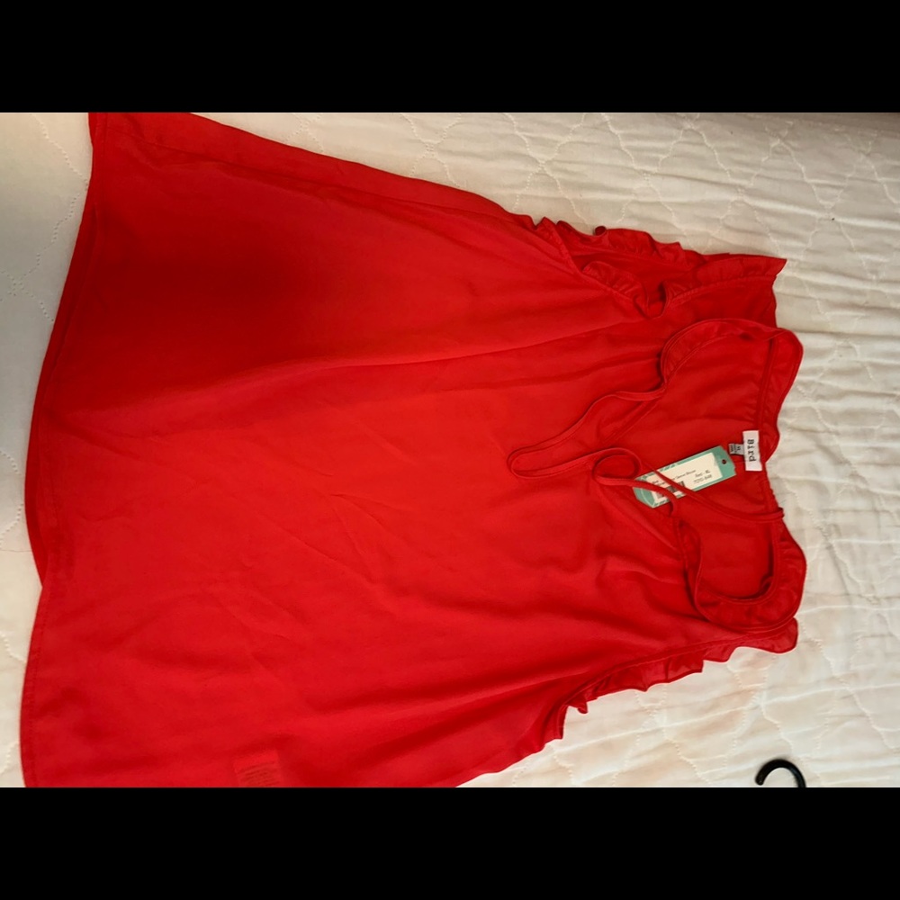 Red dress shirt